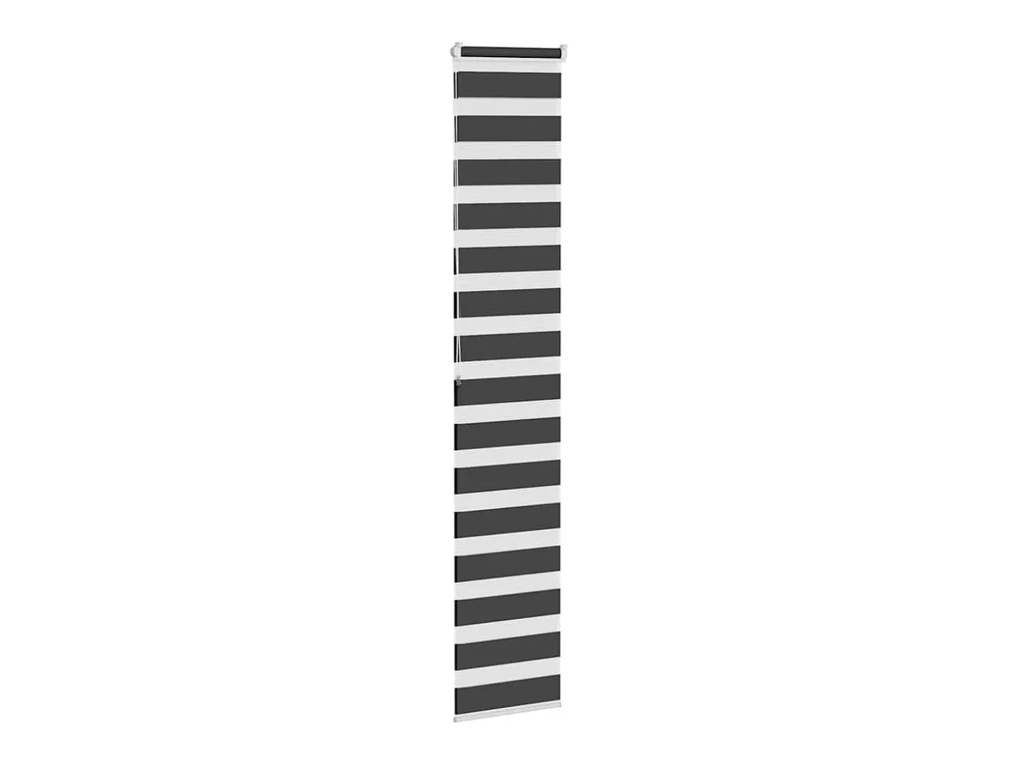 Estor cebra negro 50x200 cm ancho tela 45,9 cm poliéster