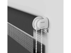 Estor cebra negro 105x200 cm ancho tejido 100,9 cm poliéster