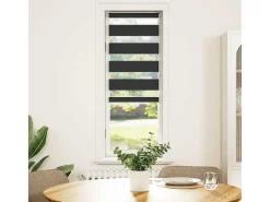 Estor cebra negro 50x150 cm ancho tela 45,9 cm poliéster