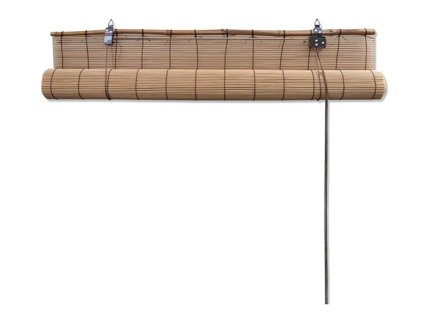 Estor enrollable de bambú 100x220 cm Marrón