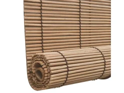 Estor enrollable de bambú marrón 120x220 cm