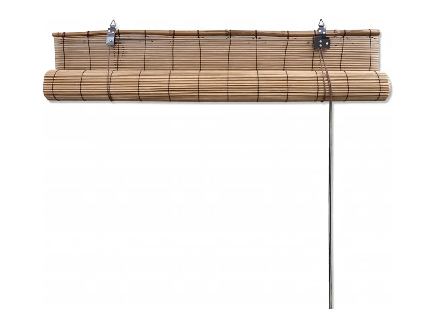 Estor enrollable de bambú marrón 120x220 cm