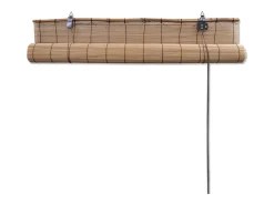 Estor enrollable de bambú marrón 80x160 cm