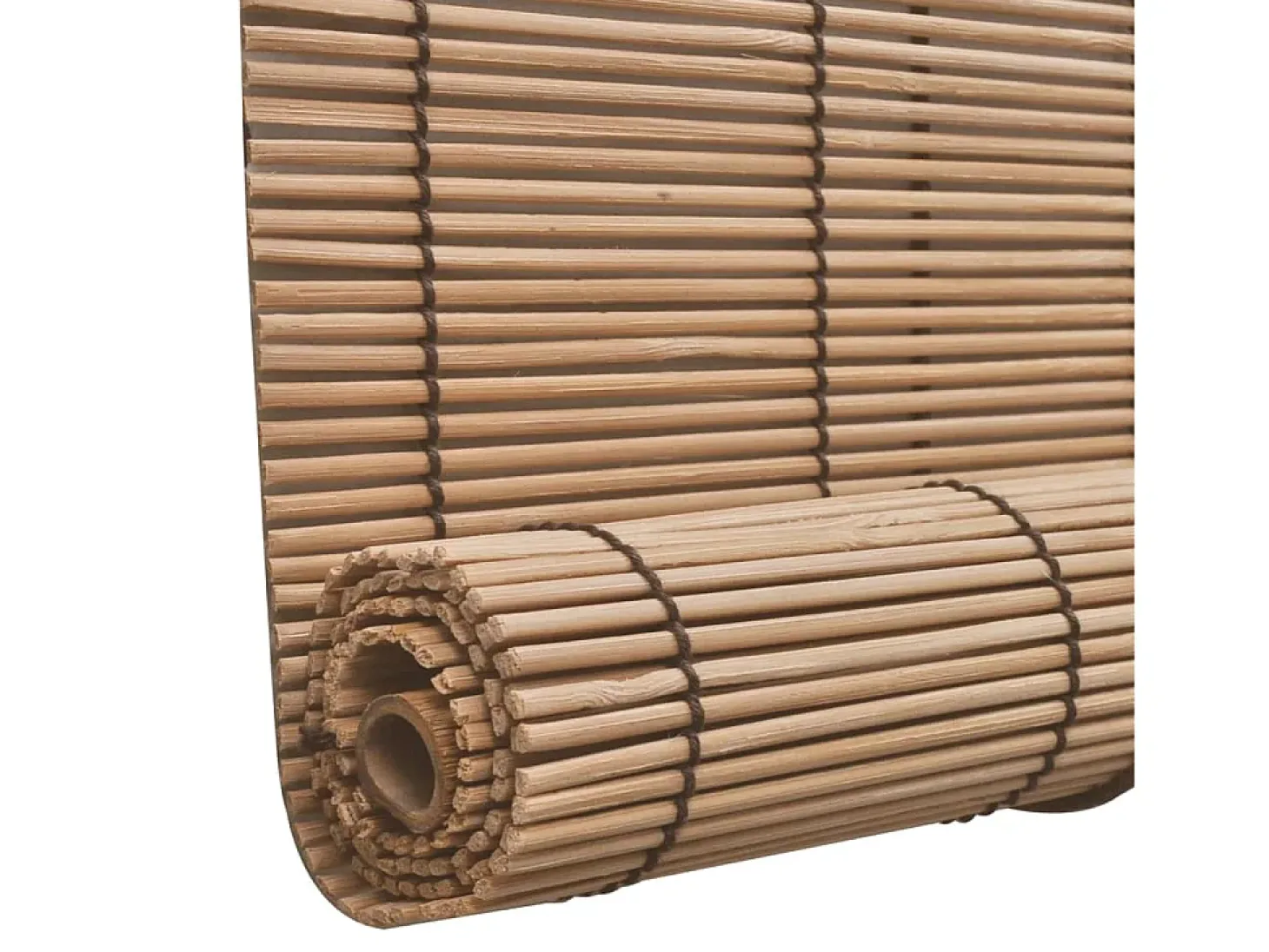 Estor enrollable de bambú 150x160 cm Marrón