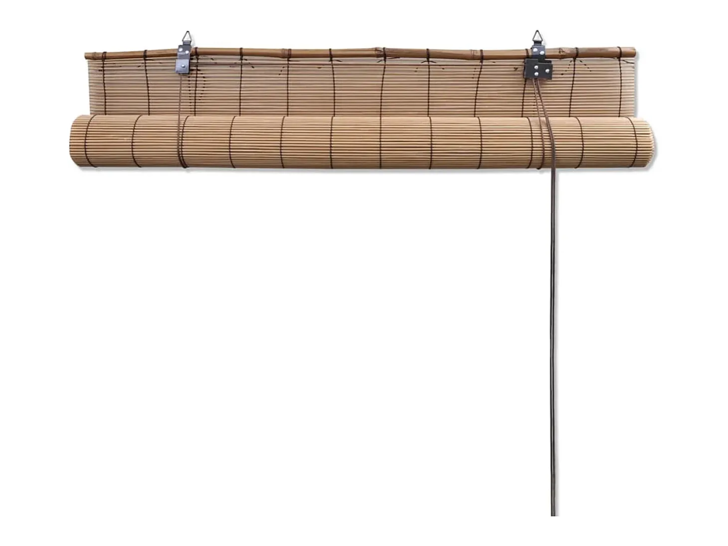 Estor enrollable de bambú 80x220 cm Marrón