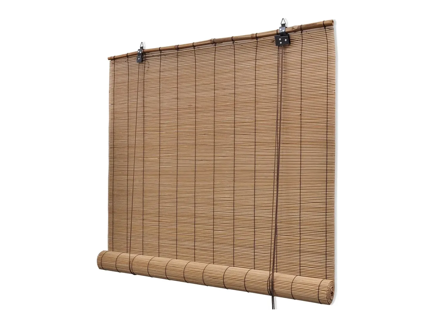 Estor enrollable de bambú 80x220 cm Marrón