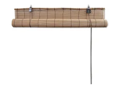 Estor enrollable de bambú marrón 150x220 cm
