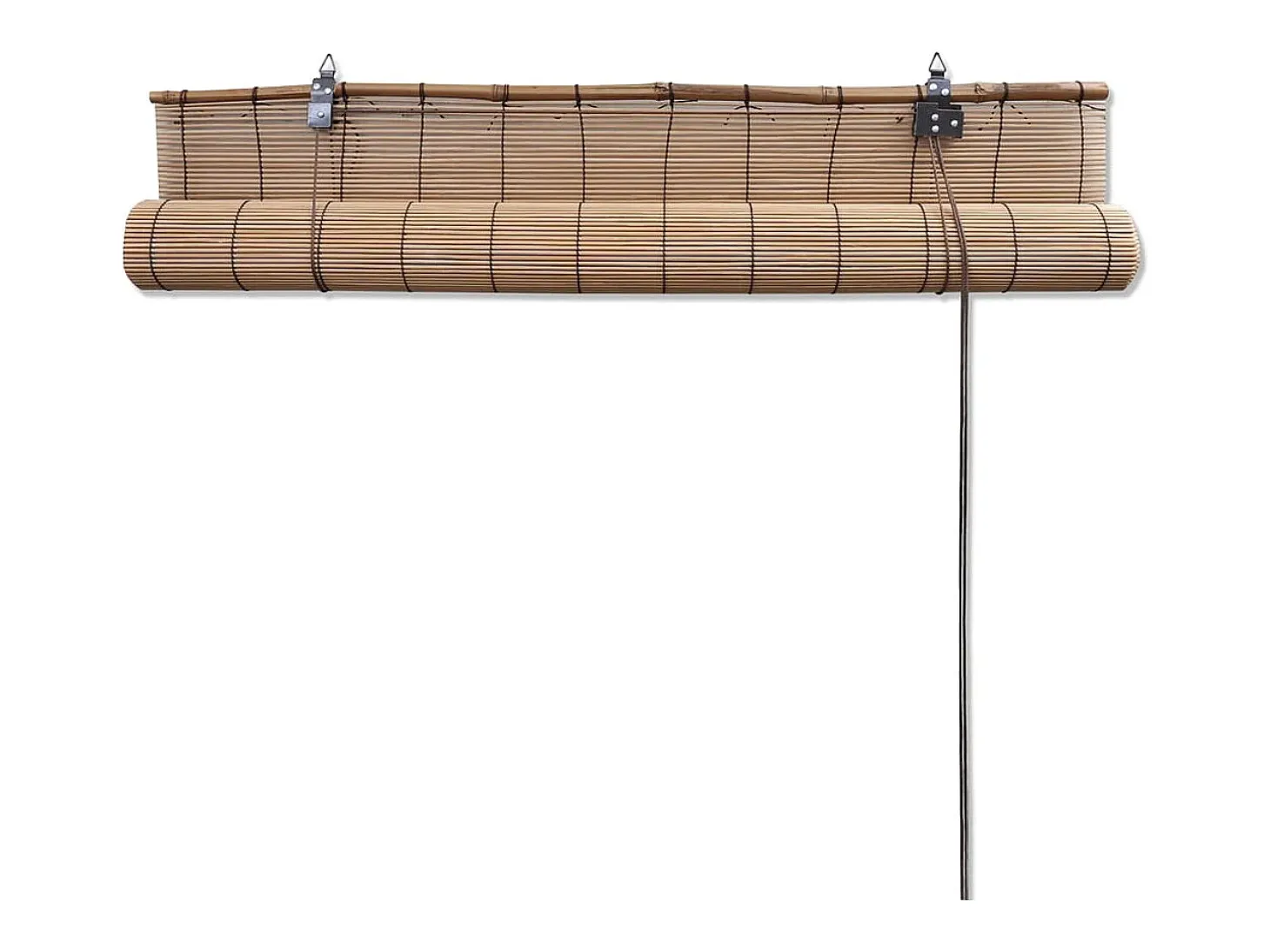 Estor enrollable de bambú marrón 150x220 cm