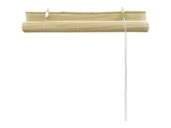 Estor enrollable de bambú natural 80x160 cm