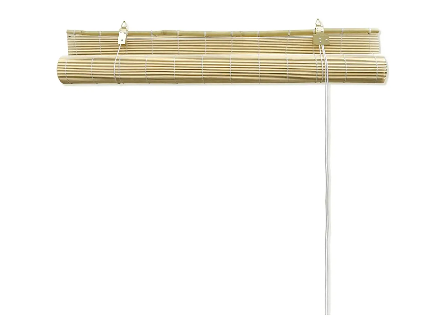Estor enrollable de bambú natural 80x160 cm