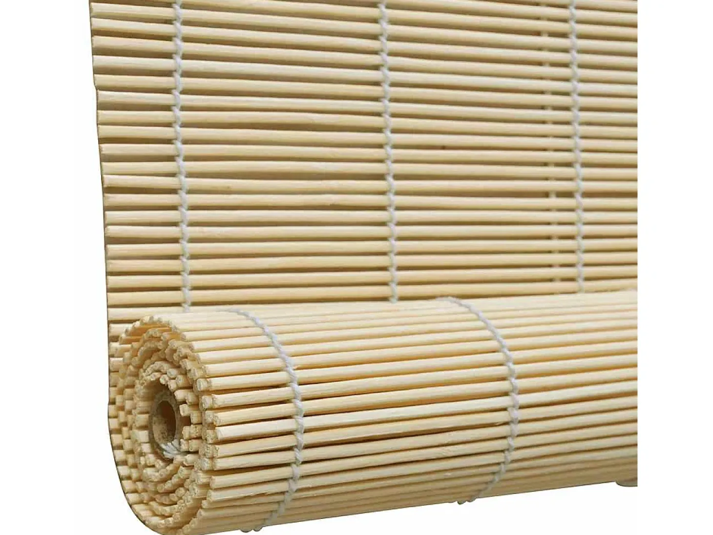 Estor enrollable de bambú natural 80x160 cm