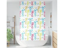 Estor enrollable de ducha con casete de tela ancho 136 cm