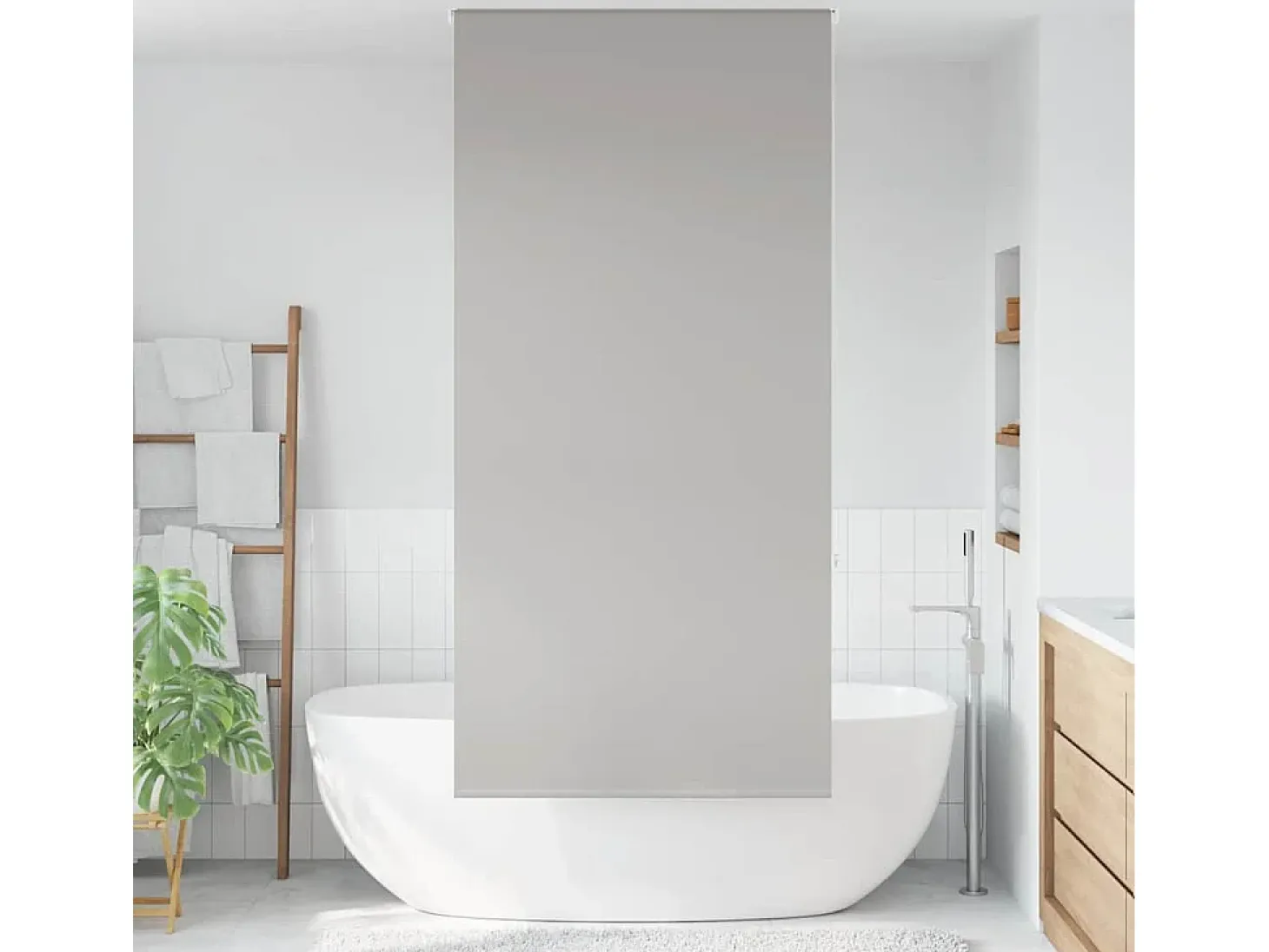 Estor enrollable de ducha 110x240 cm ancho de tela 106 cm