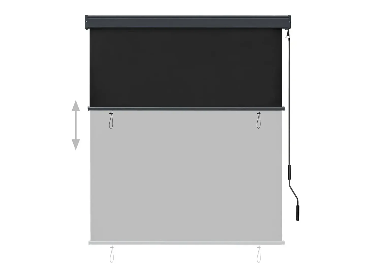 Estor enrollable de exterior 140 x 250 cm Antracita