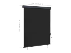 Estor enrollable de exterior 140 x 250 cm Antracita