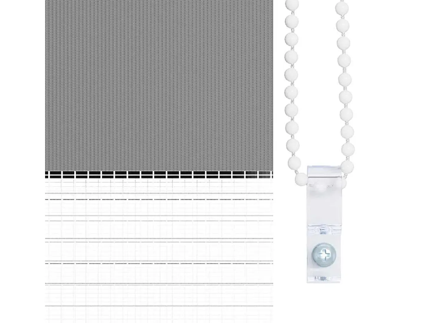Estor enrollable gris de 140 x 175 cm