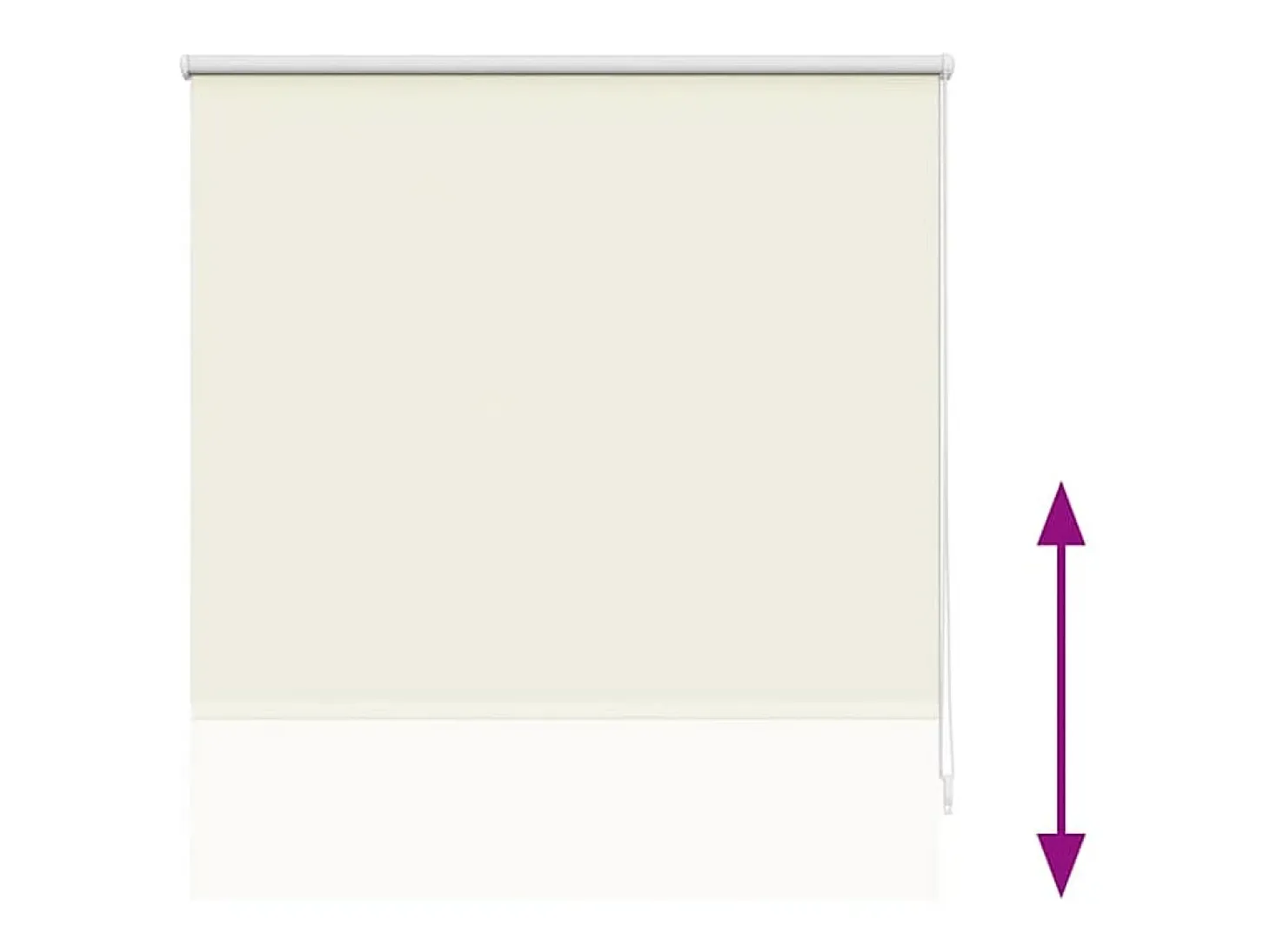 Estor enrollable opaco 100 x 175 cm color crema