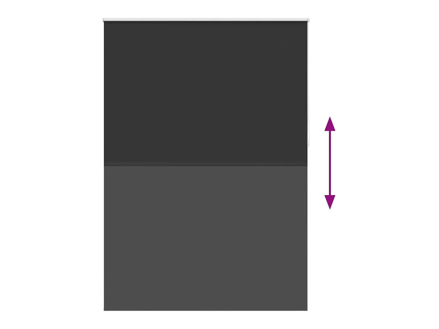 Estor enrollable opaco 140 x 230 cm negro