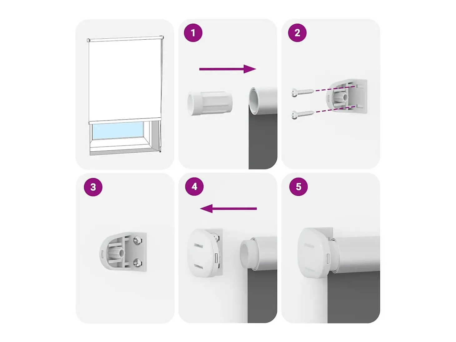 Estor enrollable opaco 120 x 175 cm marrón