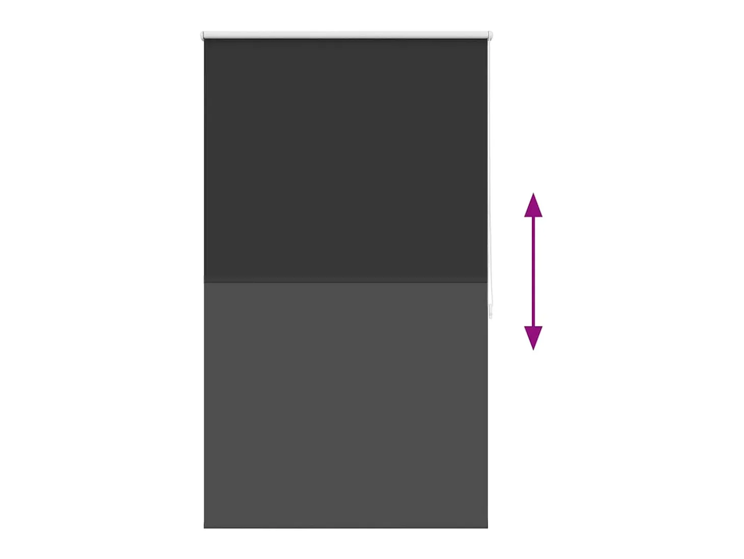 Estor enrollable opaco 120 x 175 cm negro
