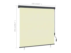 Estor exterior enrollable 160x250 cm Crema