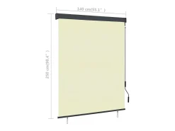 Estor exterior enrollable 140 x 250 cm Crema