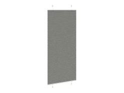 Estor plisado antracita 95x200 cm ancho tela 94,4 cm