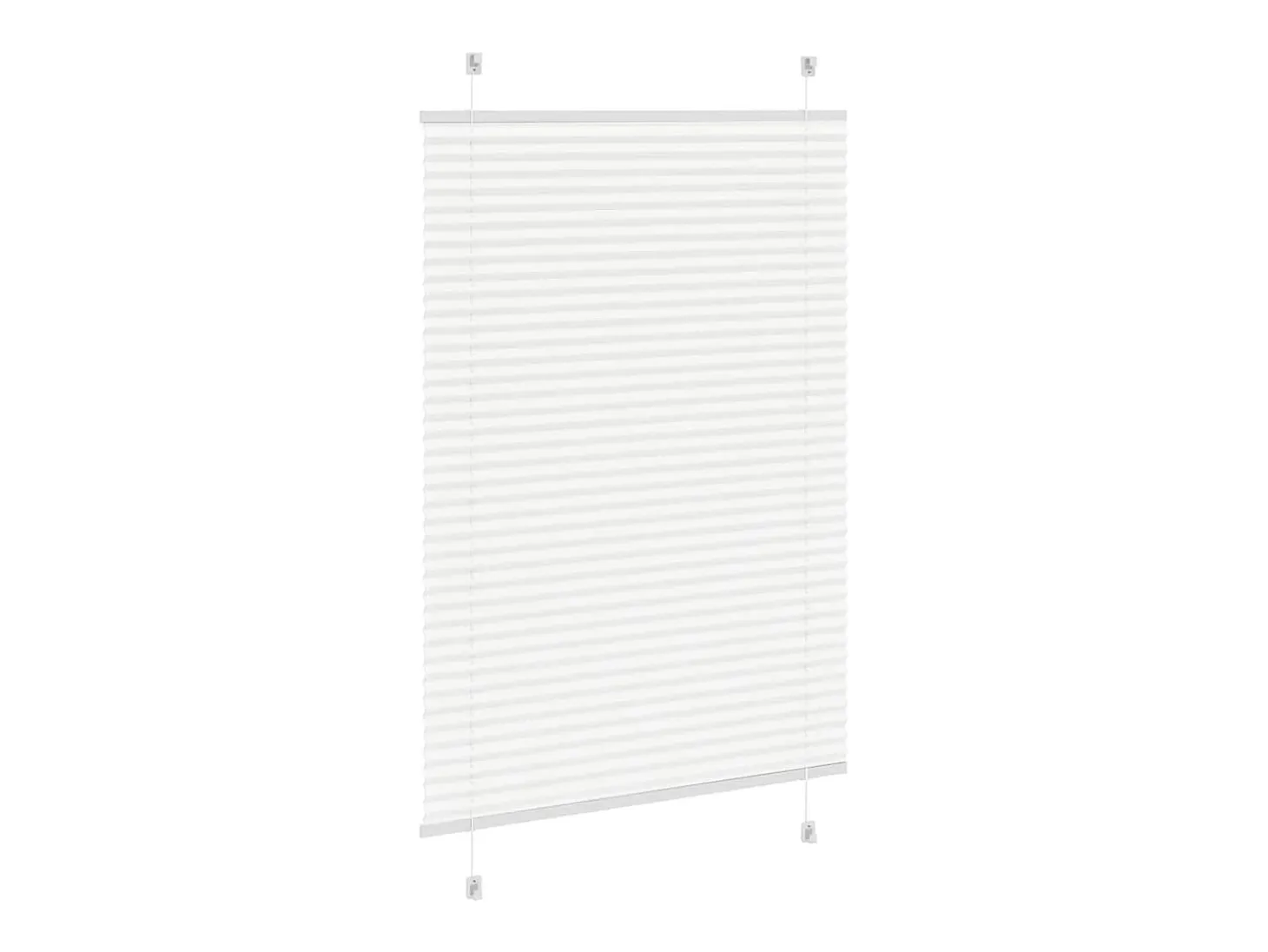 Estor plisado blanco 100x100 cm ancho tela 99,4cm poliéster