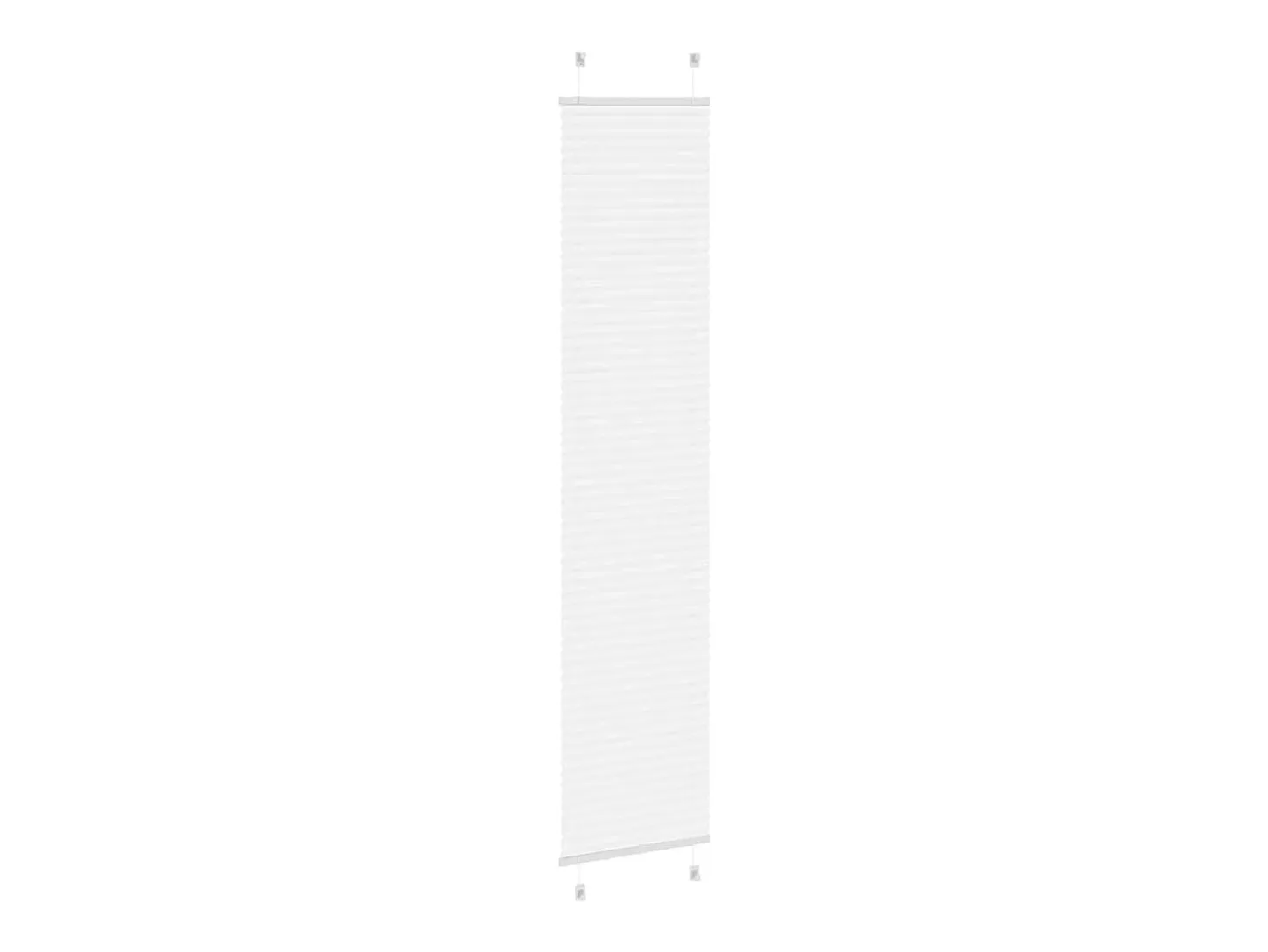 Estor plisado blanco 45x200 cm ancho tela 44,4 cm poliéster