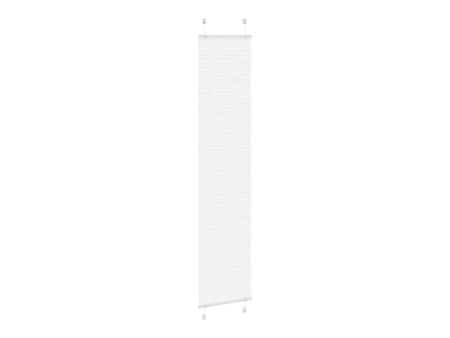 Estor plisado blanco 45x200 cm ancho tela 44,4 cm poliéster
