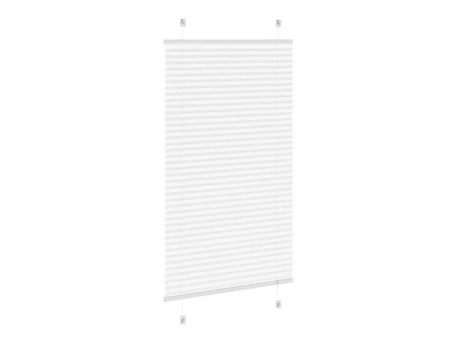 Estor plisado blanco 75x150 cm ancho tela 74,4 cm poliéster