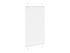Estor plisado blanco 75x150 cm ancho tela 74,4 cm poliéster