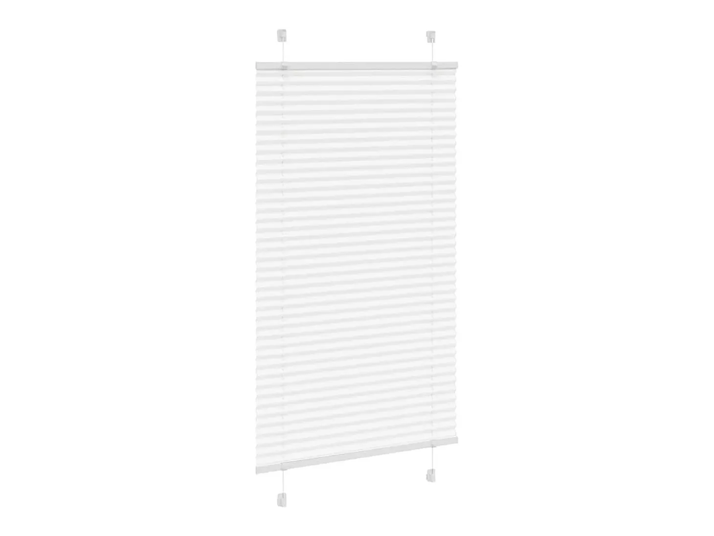 Estor plisado blanco 75x150 cm ancho tela 74,4 cm poliéster