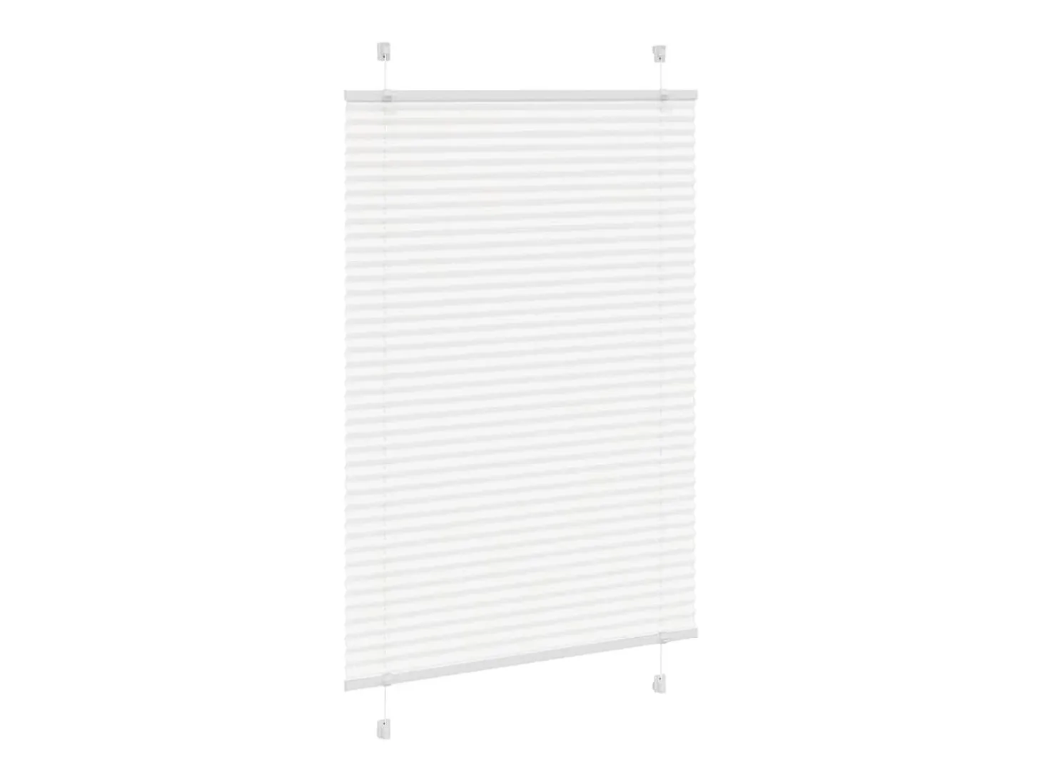 Estor plisado blanco 90x150 cm ancho tela 89,4 cm poliéster