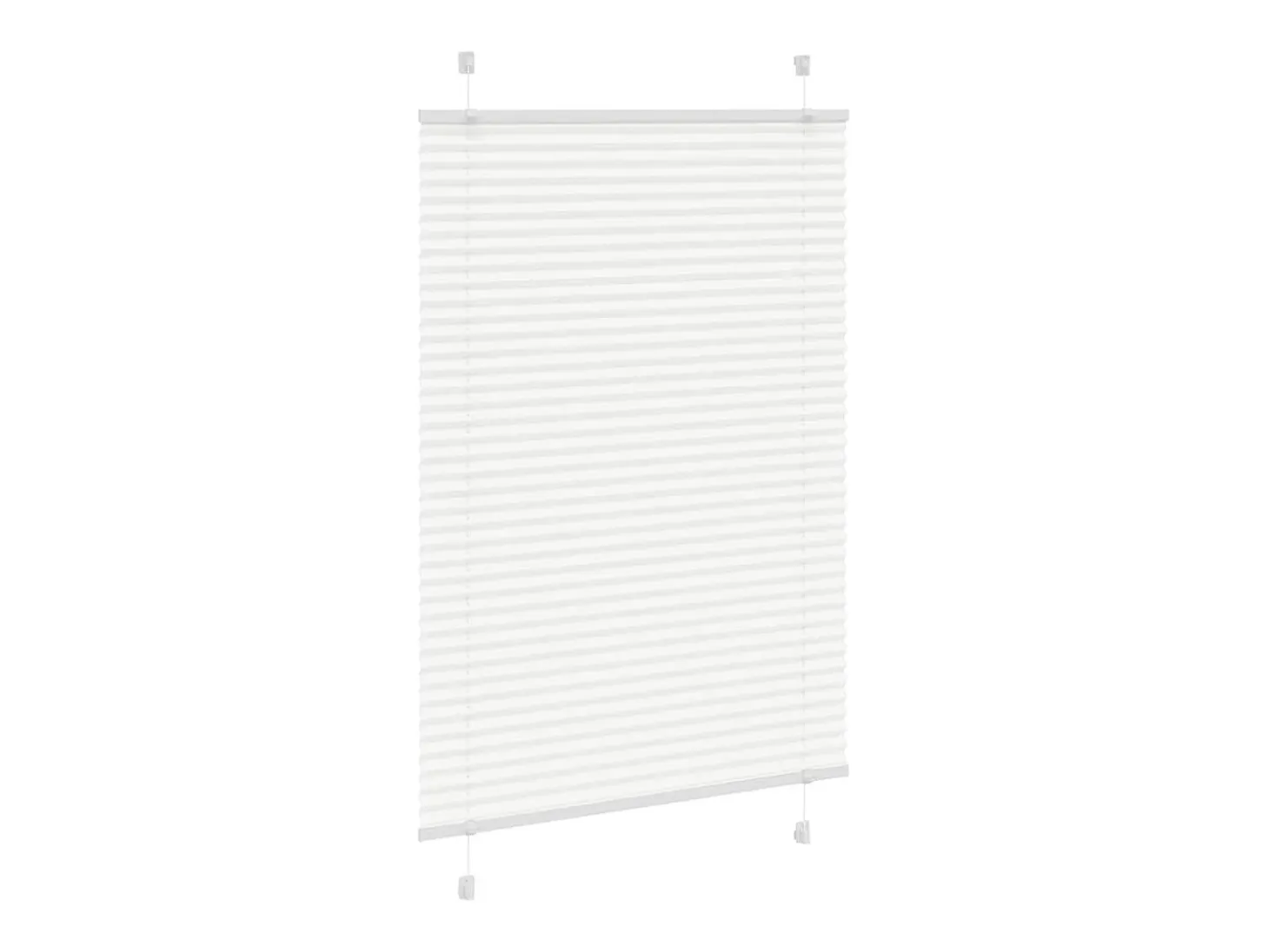 Estor plisado blanco 85x150 cm ancho tela 84,4 cm poliéster