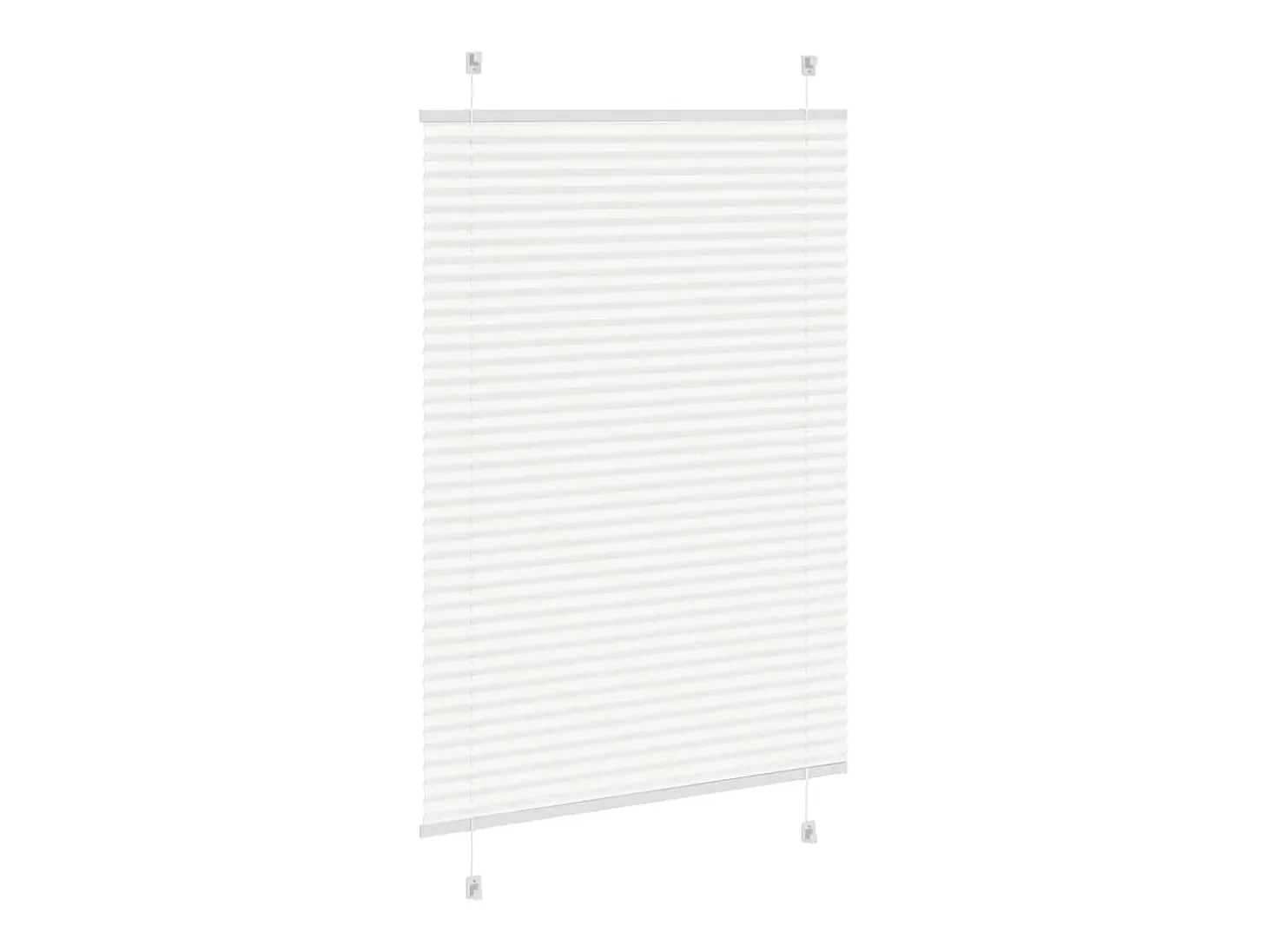 Estor plisado blanco 85x150 cm ancho tela 84,4 cm poliéster