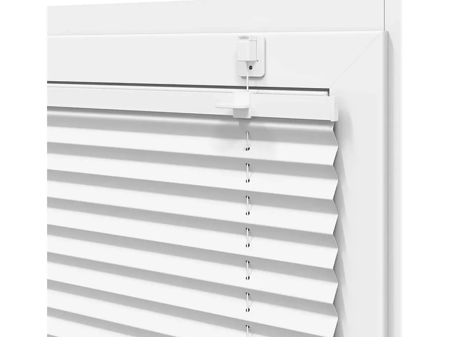 Estor plisado blanco 85x150 cm ancho tela 84,4 cm poliéster