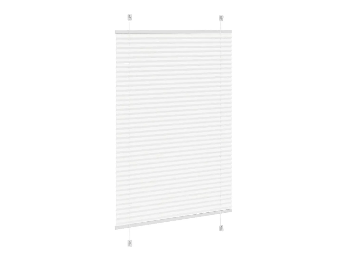 Estor plisado blanco 85x100 cm ancho tela 84,4 cm poliéster