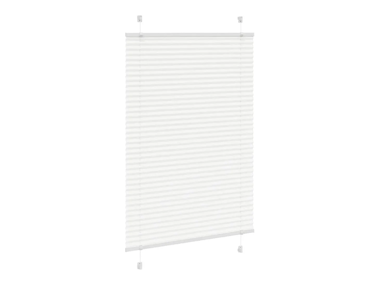 Estor plisado blanco 85x100 cm ancho tela 84,4 cm poliéster
