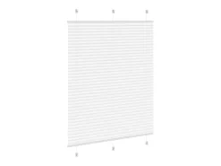 Estor plisado blanco 110x100cm ancho tela 109,4cm poliéster