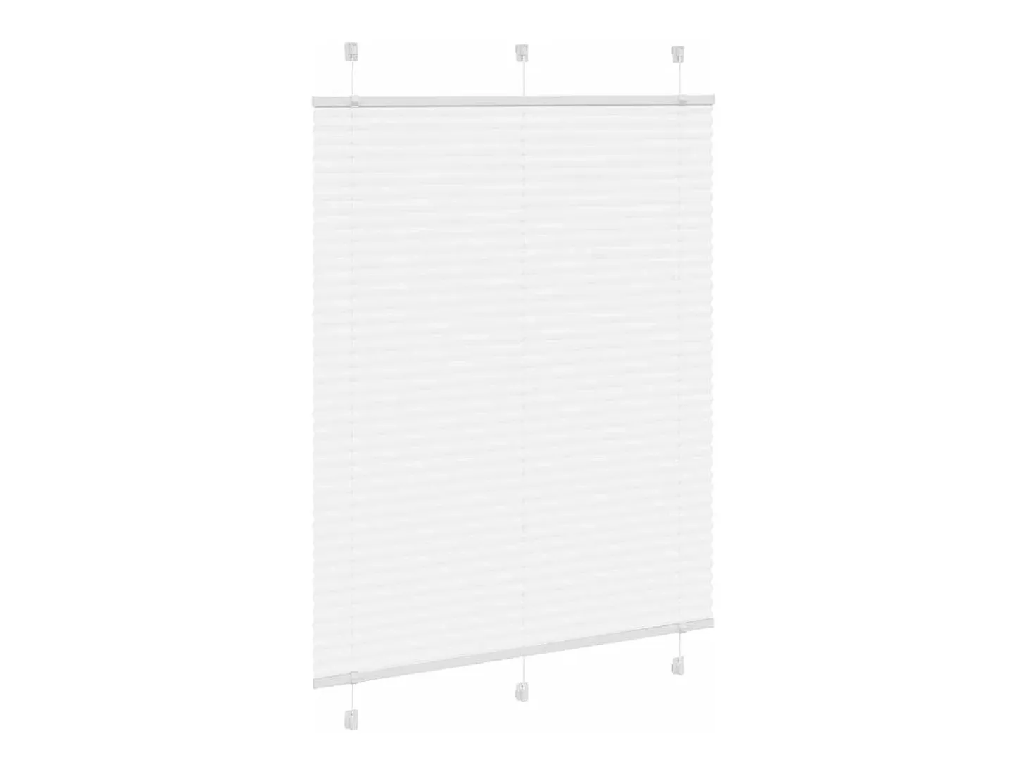 Estor plisado blanco 105x150cm ancho tela 104,4cm poliéster