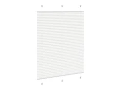 Estor plisado blanco 105x150cm ancho tela 104,4cm poliéster