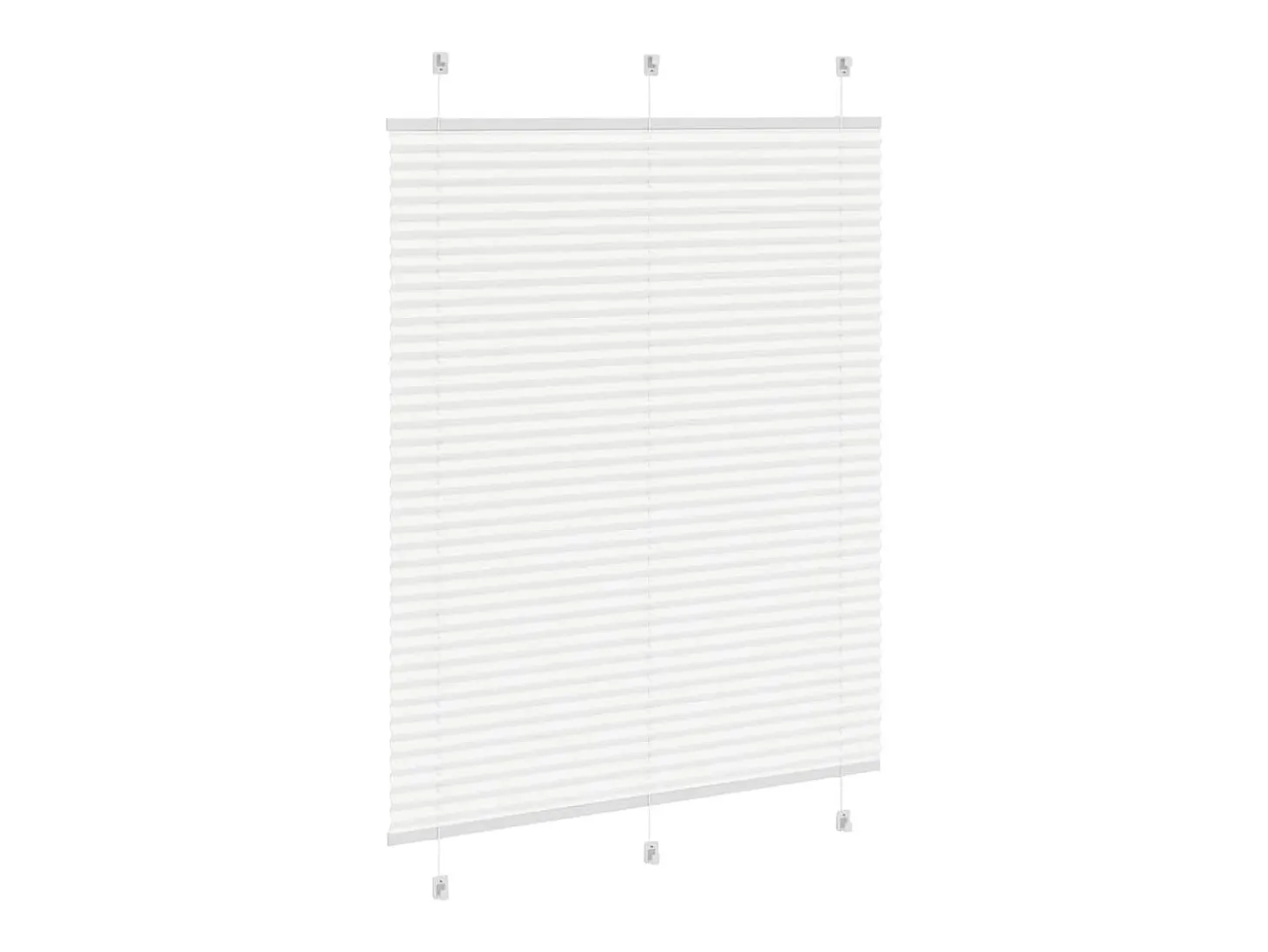 Estor plisado blanco 105x150cm ancho tela 104,4cm poliéster