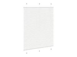 Estor plisado blanco 105x100cm ancho tela 104,4cm poliéster