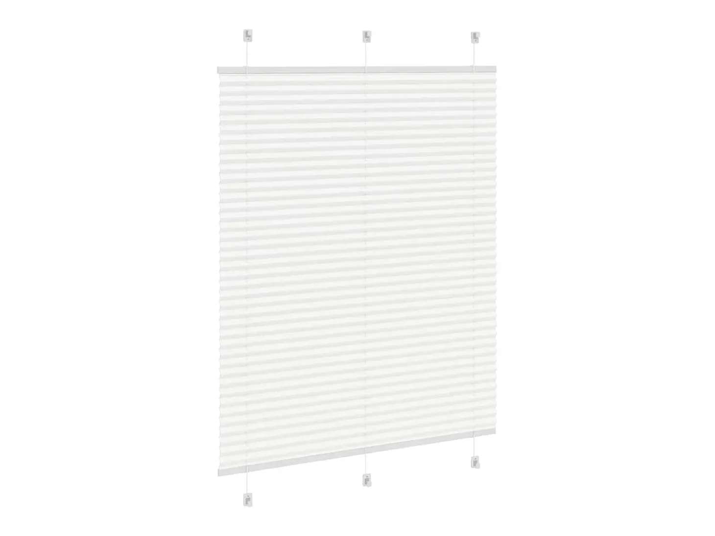 Estor plisado blanco 105x100cm ancho tela 104,4cm poliéster