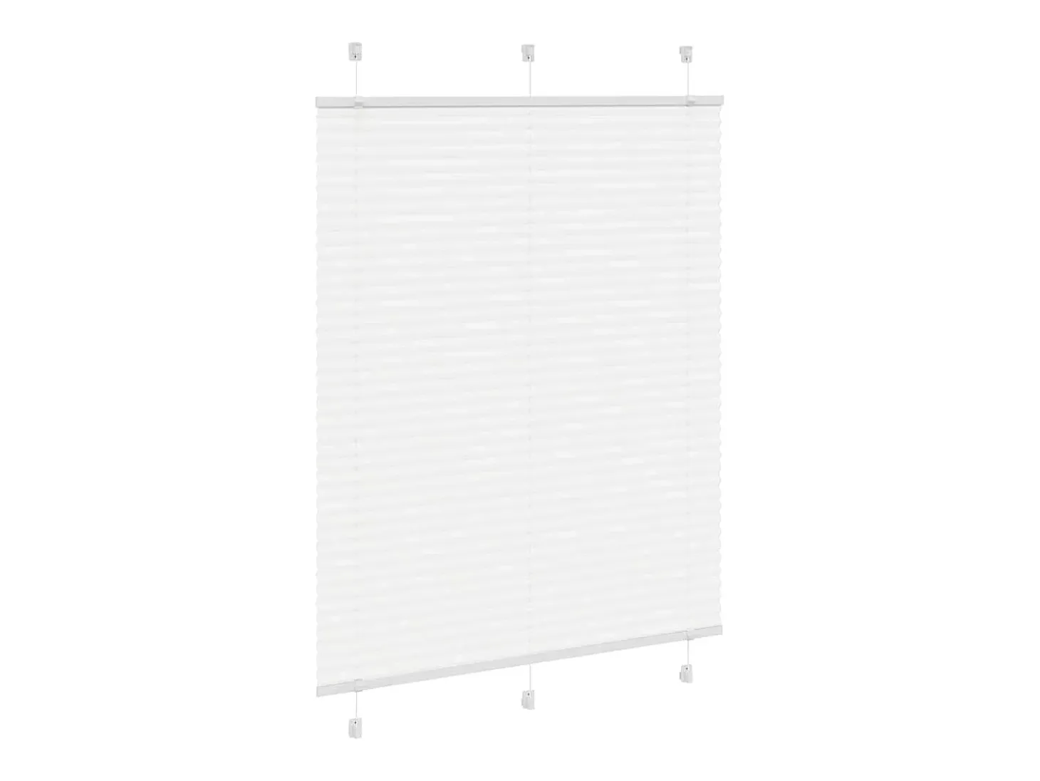 Estor plisado blanco 105x100cm ancho tela 104,4cm poliéster