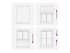 Estor plisado blanco 105x100cm ancho tela 104,4cm poliéster
