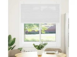 Estor plisado blanco 115x150cm ancho tela 114,4cm poliéster