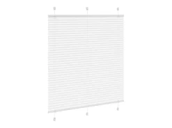 Estor plisado blanco 115x150cm ancho tela 114,4cm poliéster