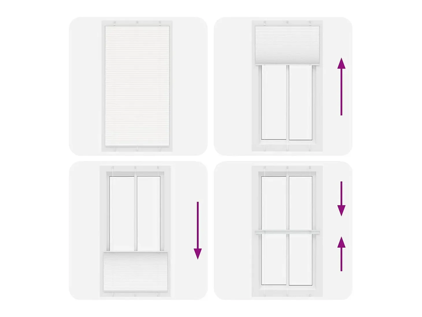Estor plisado blanco 105x200cm ancho tela 104,4cm poliéster